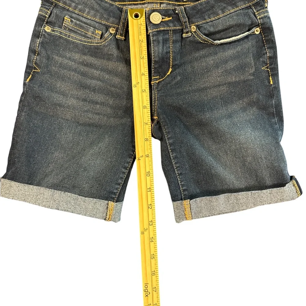 Aeropostale Blue Jean Shorts Cuffed Hem - Picture 4 of 7